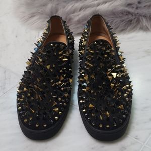 Christian Louboutin Black Suede Roller Boat Pik Pi